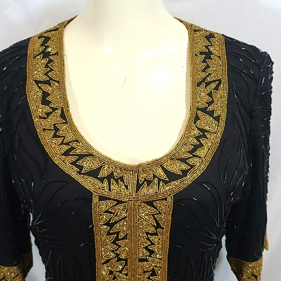 Beautiful Brilliante By JA all Beaded Dress 👗 ♥️💋♥️💋 - Picture 1 of 6